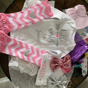 Personalized Newborn Girl Coming Home Outfit, Princess Has Arrived ...