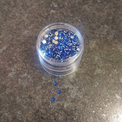 Sapphire Blue Resin Rhinestones for Embellishments and Nail Art 3-6mm ...