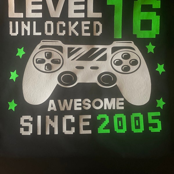 Level 16 Unlocked SVG 16th Birthday Boy Gamer 16 Years Old Computer ...