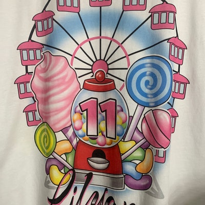 Personalized Rainbow Candy Machine T-shirt,circus Theme, Graphic Tee ...