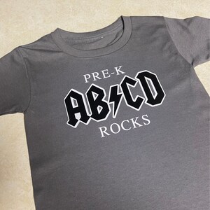 Pre-k Rocks, Pre-k Svg, Back to School Shirt, Rock and Roll Kids T ...