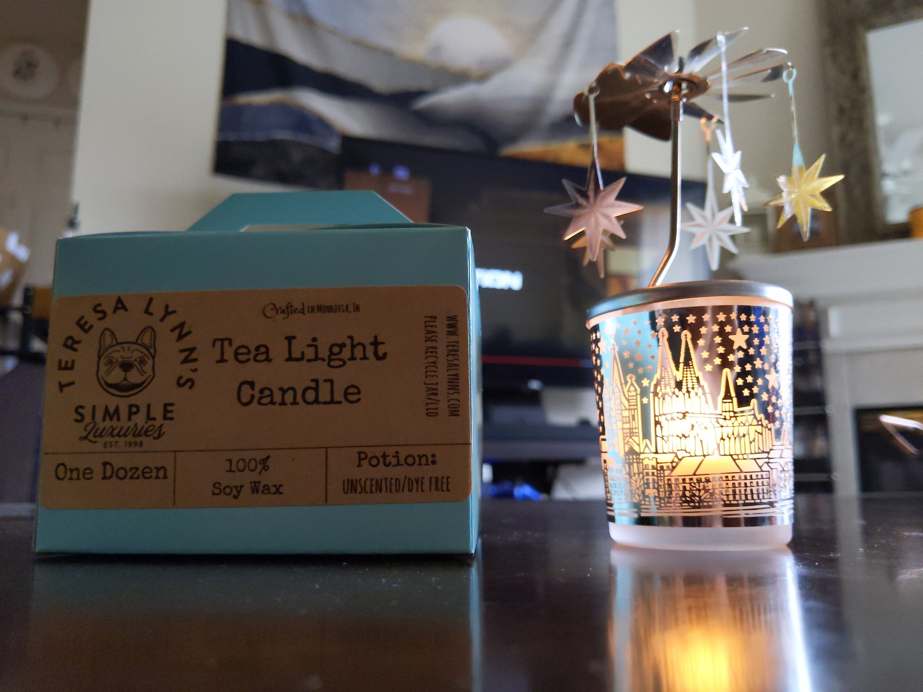 Soy wax tea lights cotton wick long burning dye free no