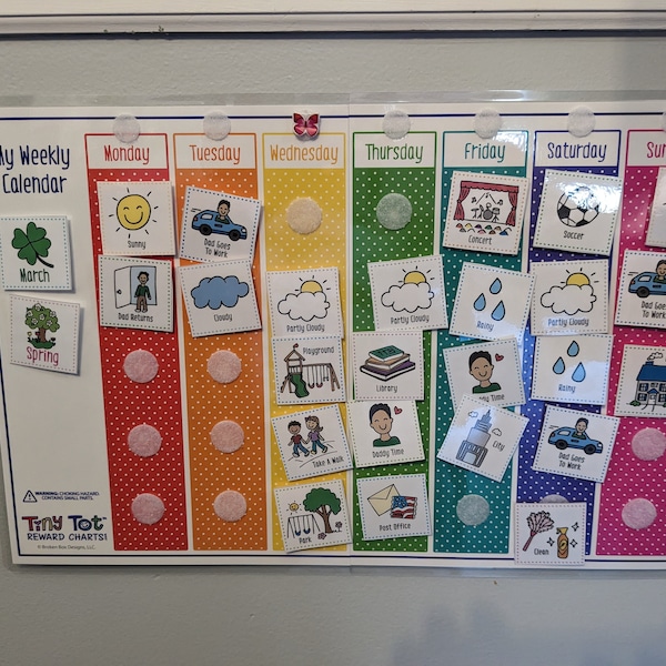 Weekly Visual Calendar includes 264 Cards - Etsy