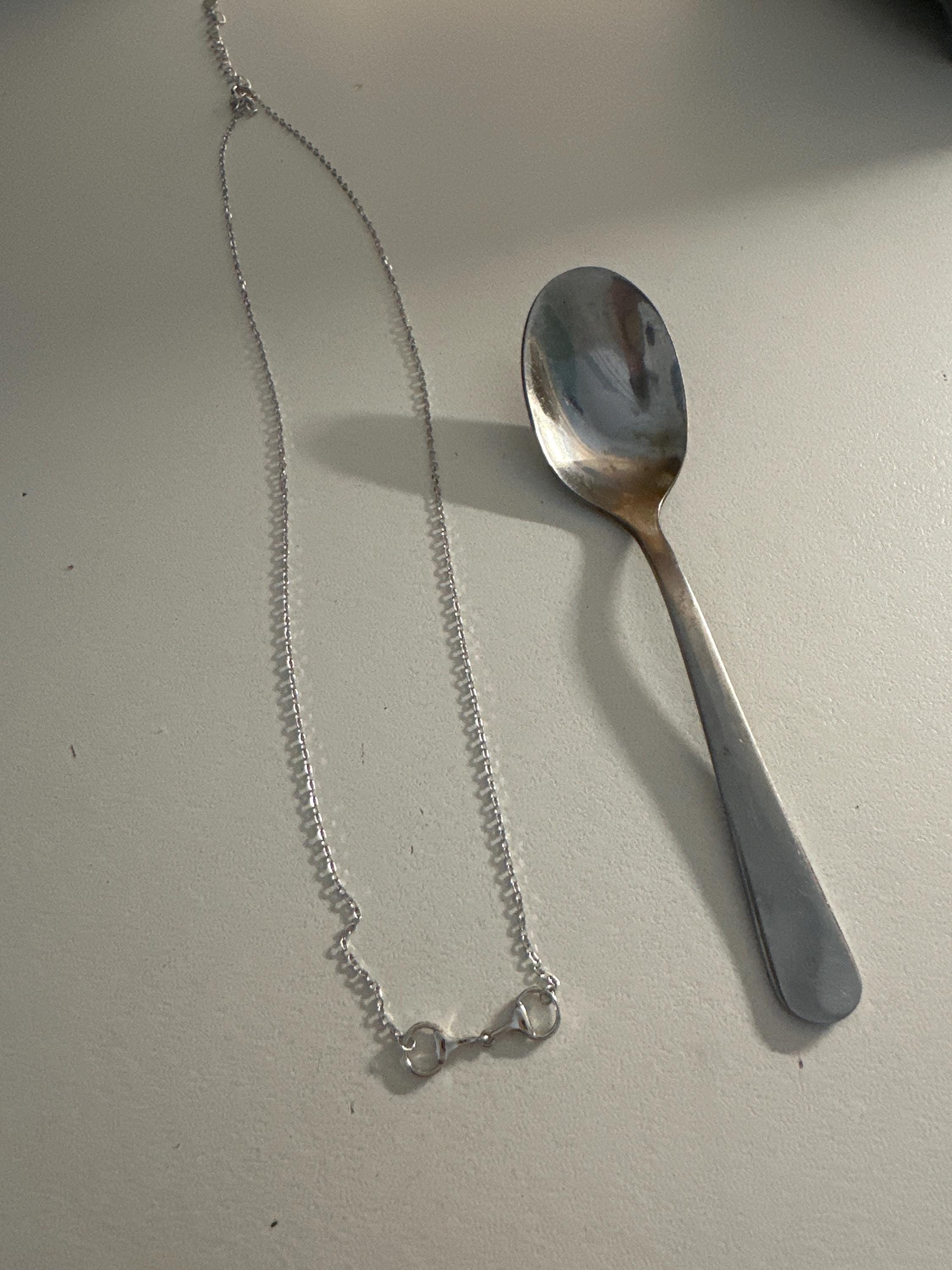 Snaffle Bit Necklace in Sterling Silver, Silver or Gold, Horse Necklace, Horse Charm, Horse Gift, Horse Jewellery