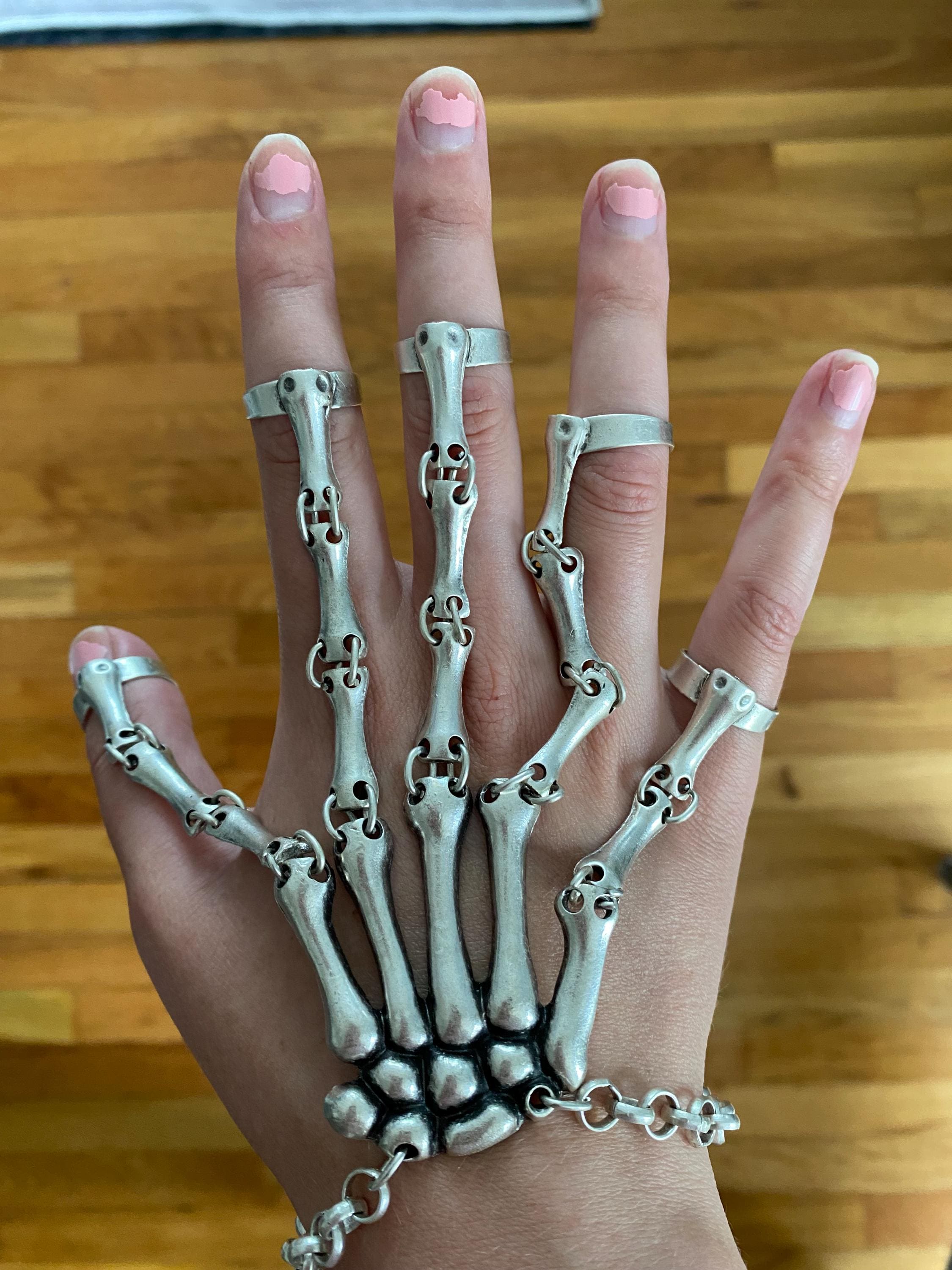 Gothic Skeleton Bracelet • Punk Gothic Skeleton Bracelet • Skeleton Hand Bracelet • Hallowen Bracelet • Hallowen Jewelry • Cosplay Costume