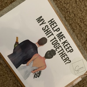 Help Me Keep My Shit Together Bridesman Card Man of Honor Bridesman ...