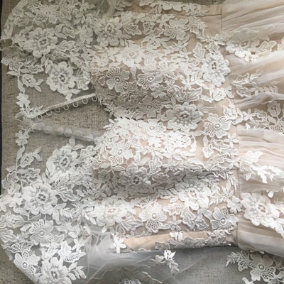3/4 Length Sleeve Wedding Dress Ivory Lace Wedding Dress Bridal Gown - Etsy