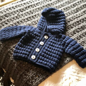 Crochet Pattern Childrens Hoodie Cardigan Newborn to 5 Years | Etsy