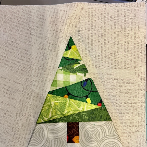 Geometric Christmas Tree Foundation Paper Piecing FPP Pattern PDF ...