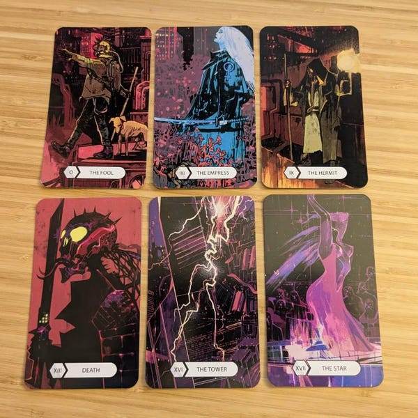 Cyberpunk Tarot Deck 28 Cards Phantom Liberty 4 Emperor, Stargate Tarot ...