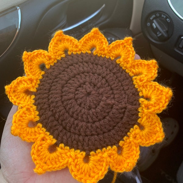 Sunflower Coasters Crochet Pattern, Easy Crochet PDF Pattern for ...