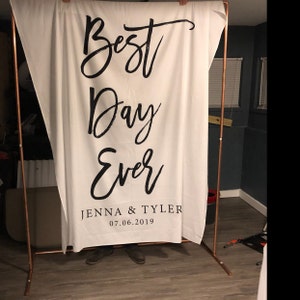 Best Day Ever Wedding Photo Backdrop Ceremony Backdrop Etsy