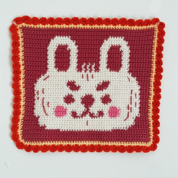 PDF PATTERN: Mischievous Bunny | Digital Crochet Tapestry Pattern - Etsy