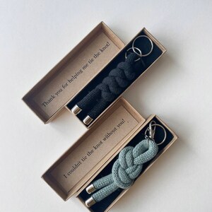 Knotted Rope Keyrings the Özlem Collection Cotton Cord Keyring Figure 8 ...