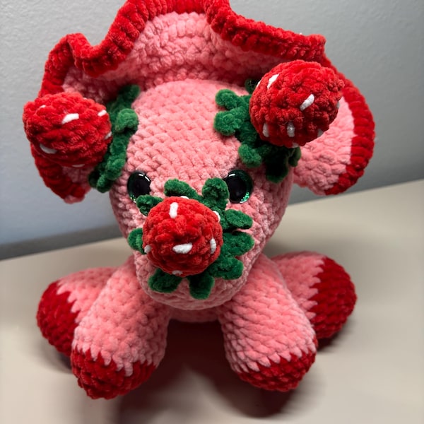 Handmade Crochet Triceratops Dinosaur Toy main image 1