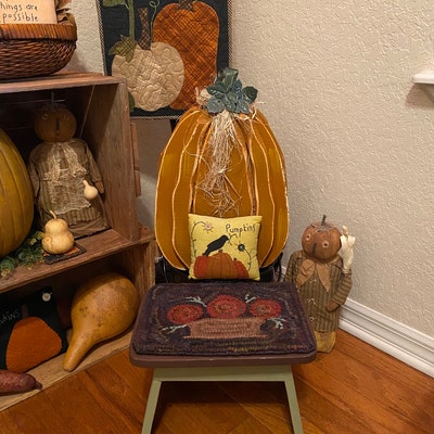 Handmade Primitive Style Hooked Rug Roses in Basket - Etsy