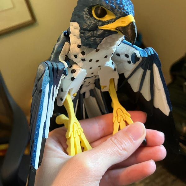 MOJO Peregrine Falcon Toy Figure - 6.18cm Realistic Bird Of Prey Model For Kids