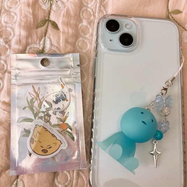 Meditating Smiski Phone/water Bottle Charm Etsy