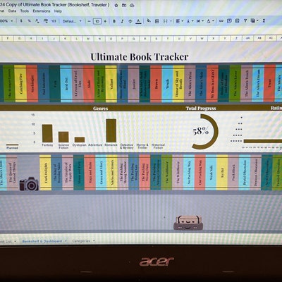 Ultimate Book Tracker Template traveler Theme Reading Google Sheets ...