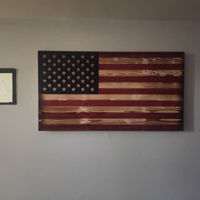 アメリカ MARINE CORPS 海軍 壁掛け インテリア 木製 彫刻 Rustic Pine Wood US Marine EGA Flag - Handmade Military Wall