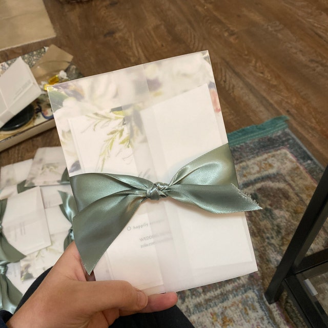 Vellum Jackets Translucent Paper Wrap for Invitations 
