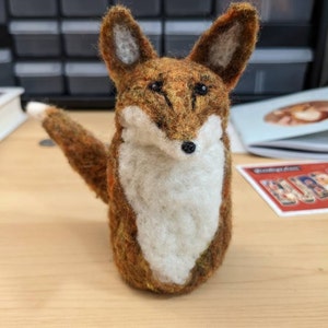 Needle Felting Kit Red Fox Beginner Craft Kit Felt Christmas Gift