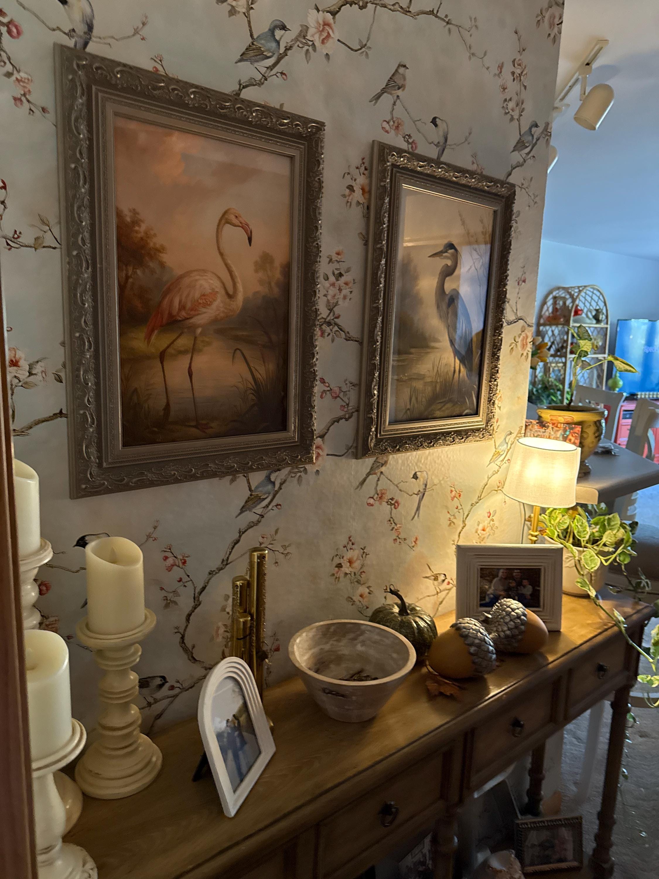 Customer photo — Great Blue Heron Painting – Vintage Style Art