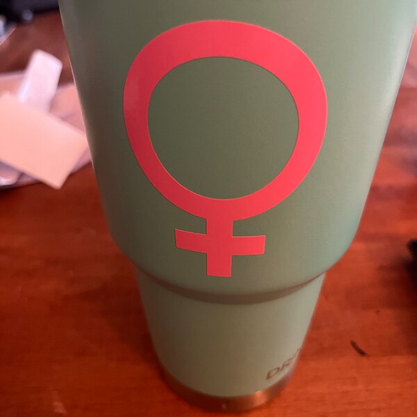 Female Symbol Decal - Multiple Colors and Sizes - Car Decal, Vinyl ...
