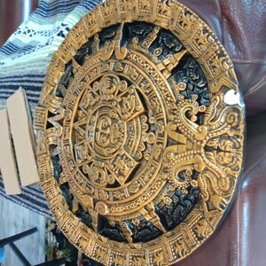 18インチのアステカカレンダー壁彫刻プレート - Etsy 日本