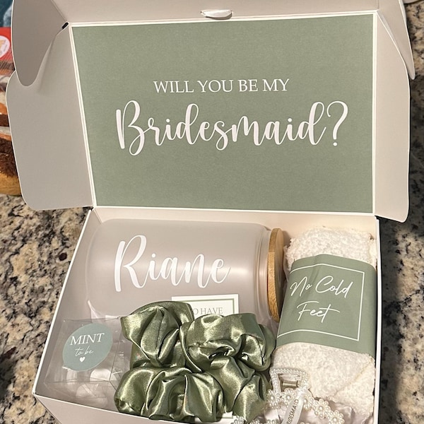 Bridesmaid Box, Bridesmaid Proposal Box Set, Will You Be My Bridesmaid ...