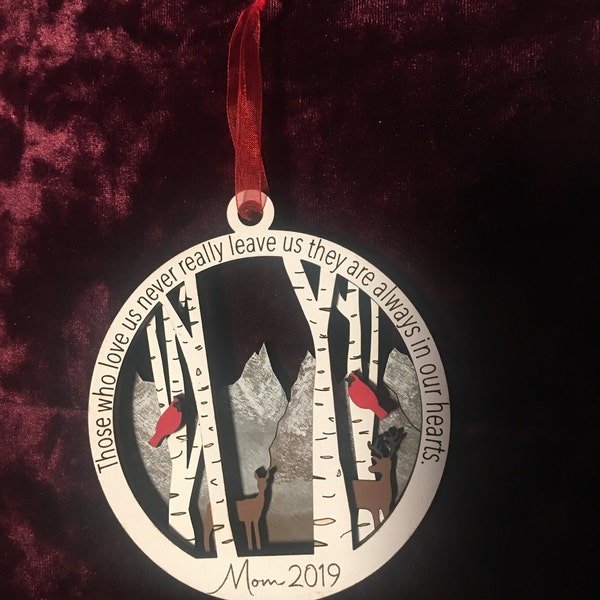 Memorial Ornament Personalize, 2024 Christmas Ornament, Family Sympathy ...