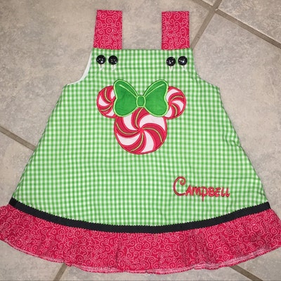 Christmas Peppermint Swirl Minnie Mouse Mouse Digital Embroidery ...