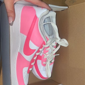 Nike Air Force 1 Womens White Pink Red Girls Gs AF1 Valentines Day Gift Love