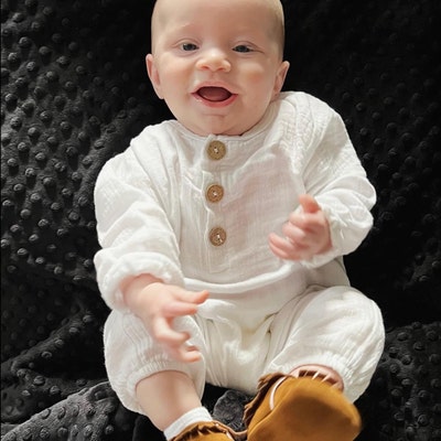 Organic Cotton Baby Sleeveless Structure Top Ecru