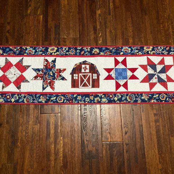 Barn Quilt Table Runner Pattern Etsy