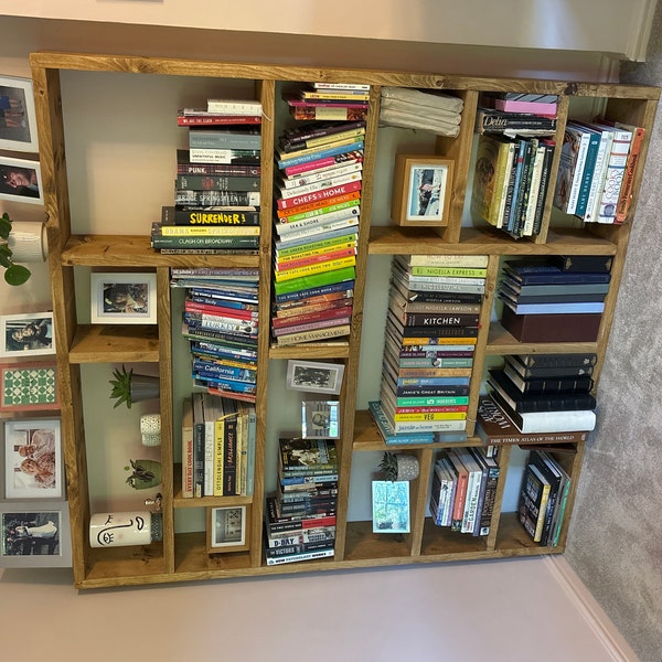 Reclaimed Wood Bookcase / Shelving Unit - Scaffold Furniture- Og - Etsy UK