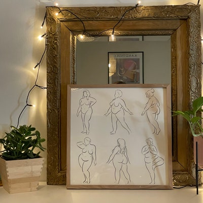 A4 & A3 DIGITAL DOWNLOAD Print at Home Beautiful Nude Plus Sized Life