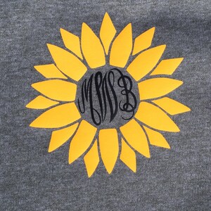 Download Sunflower monogram SVG PDF DXF instant download design for