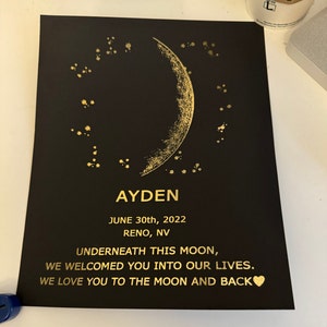 Moon Phase Wall Art-customized Moon Photo Frame-personalized Birthday