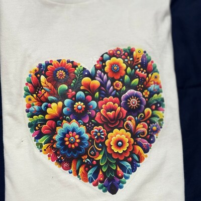 Mexican Sacred Heart Inspired Art Print, Aztec Art, Mexican Heart ...