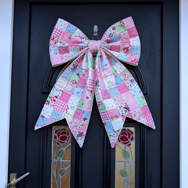 Patchwork Bow Pattern Patchwork Quilted Bow Sewing Pattern PDF • Confident Beginner • Scrap ...