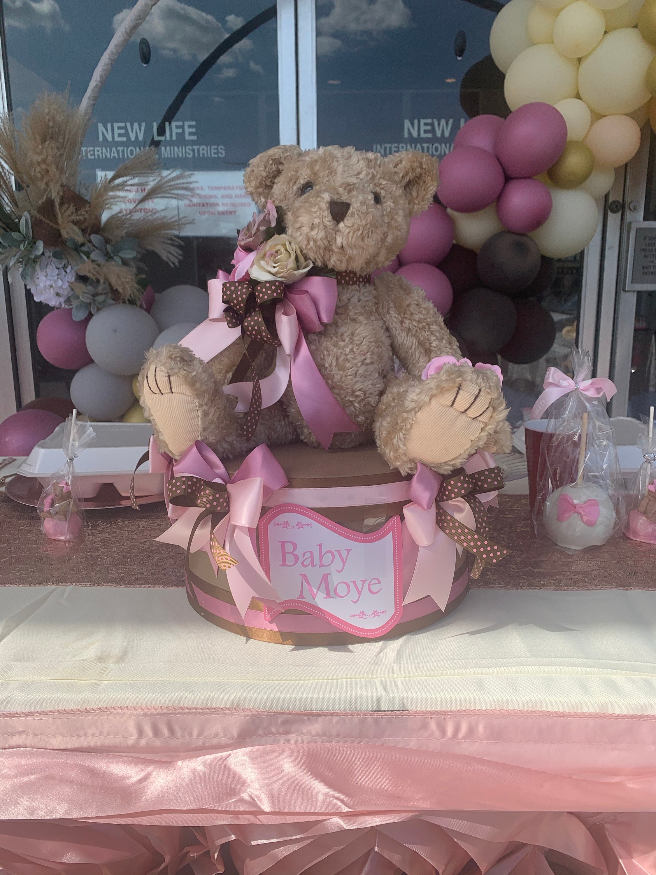TEDDY BEAR CENTERPIECE, Baby Shower Centerpiece, 1st Birthday