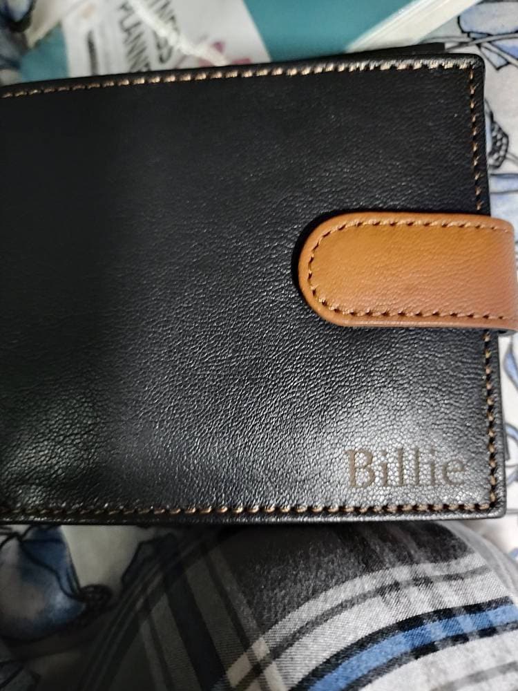 Personalised Engraved Men&#39;s Wallet, Genuine Soft Black Leather Wallet, Personalized Gift for Him, Boyfriend, Husband, Dad, Christmas Gift
