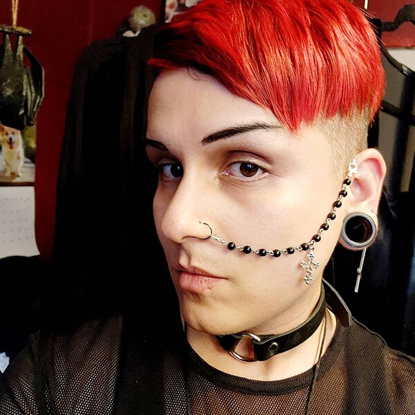 Unisex Black Boot Strap 1.0 and Chain 1/8" Quick Link SINGLE BOOTSTRAP ...