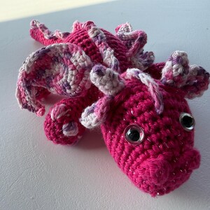 Delilah the Dragon Crochet Pattern | Cute No-sew Amigurumi Plushie