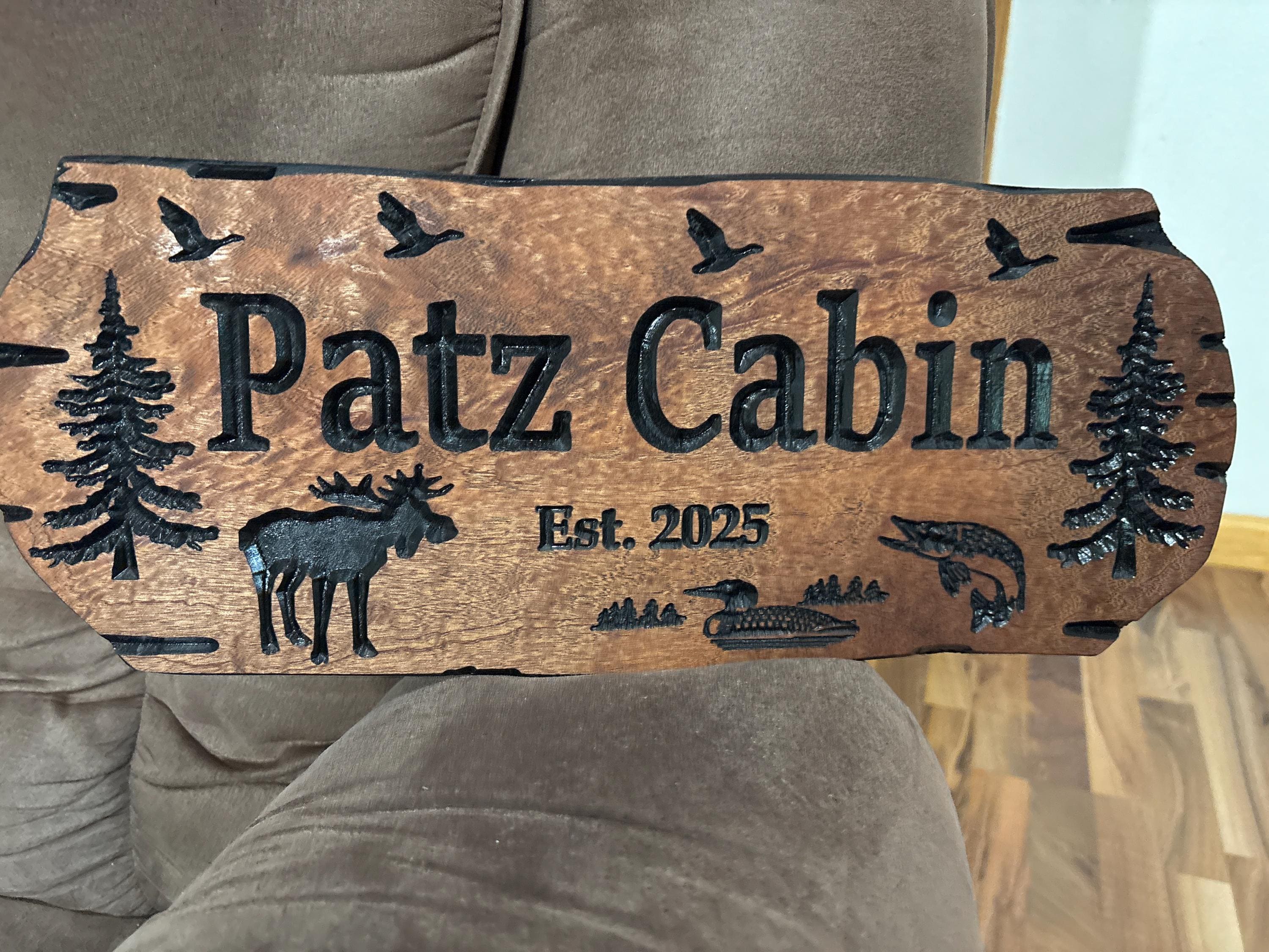 Custom Wooden Signs, Large Outdoor Sign, Rot Resistant Wood, Nature Inspired Cabin And Camp Sign, Rustic Design, Wildlife Lodge Plaque