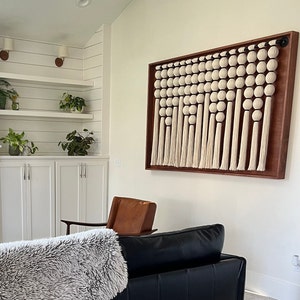 Round White Leather Wall Decor Modern 3D Leather Wall Art Minimalist ...