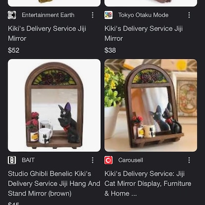 Original Ghibli Jiji Wall/desk Mirror Kikis Delivery Service - Etsy UK