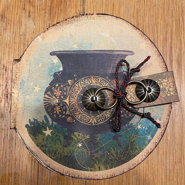 Witch Junk Journal Kit, Circular Printable Journal, Witches, Pagan ...