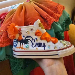 Moana Bling Shoes, Moana Sneakers Shoes, Moana Rhinestones Shoes